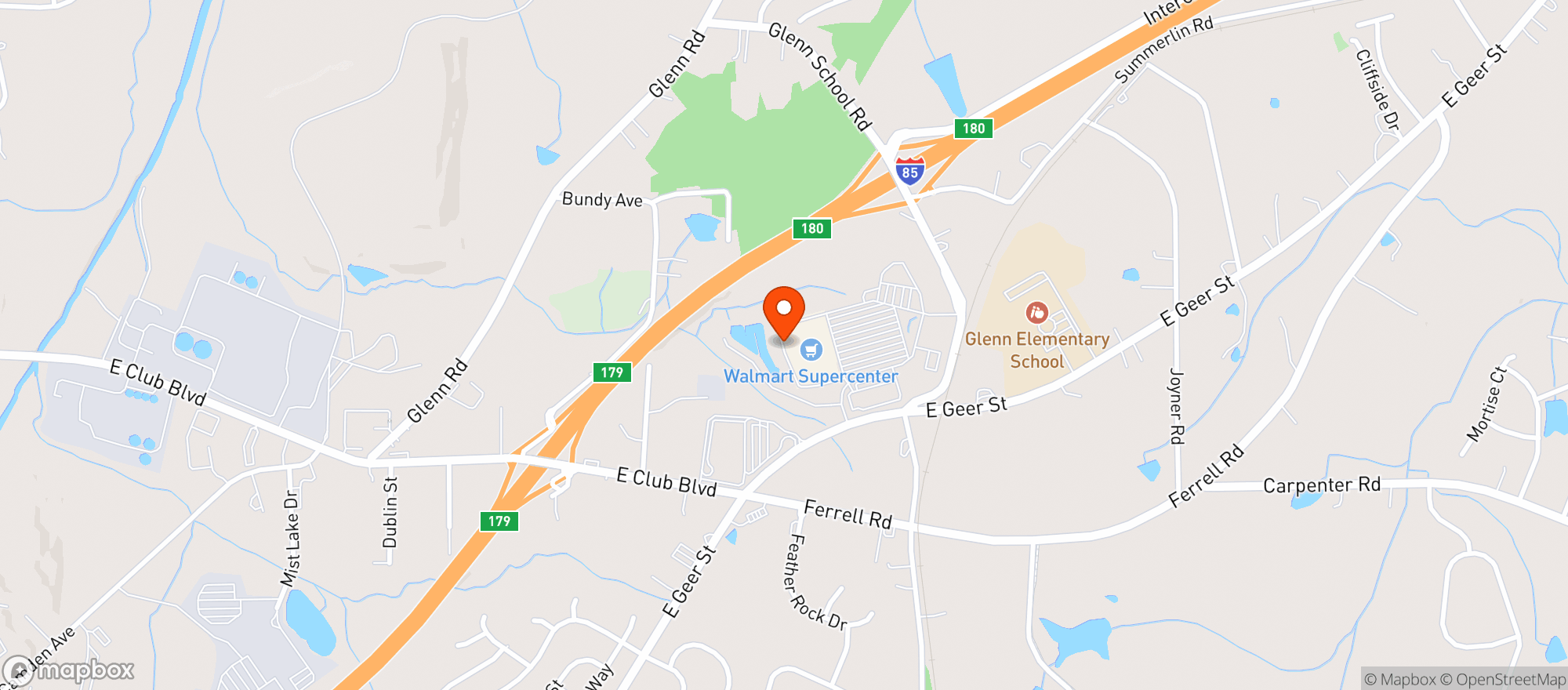 Map showing Walmart Supercenter