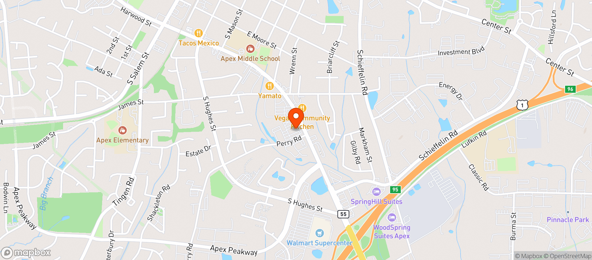 Map showing J & S New York Pizza