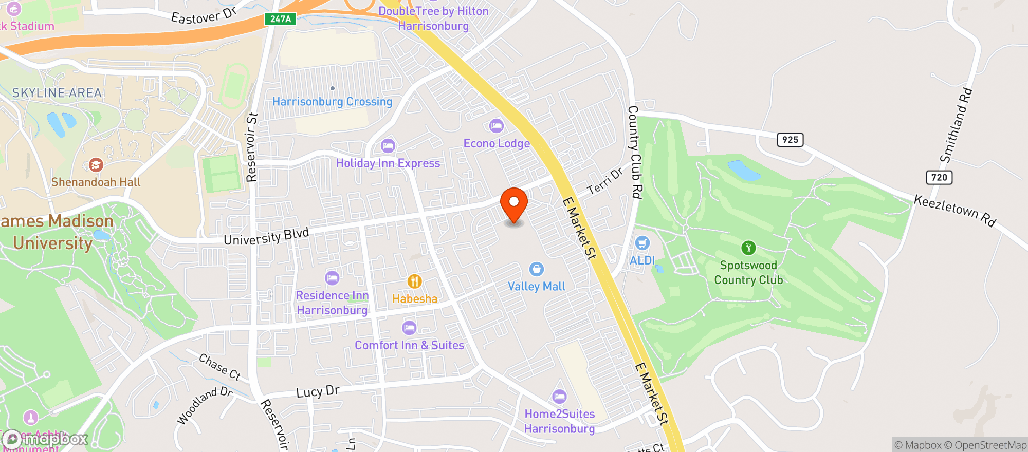 Map showing Gnc