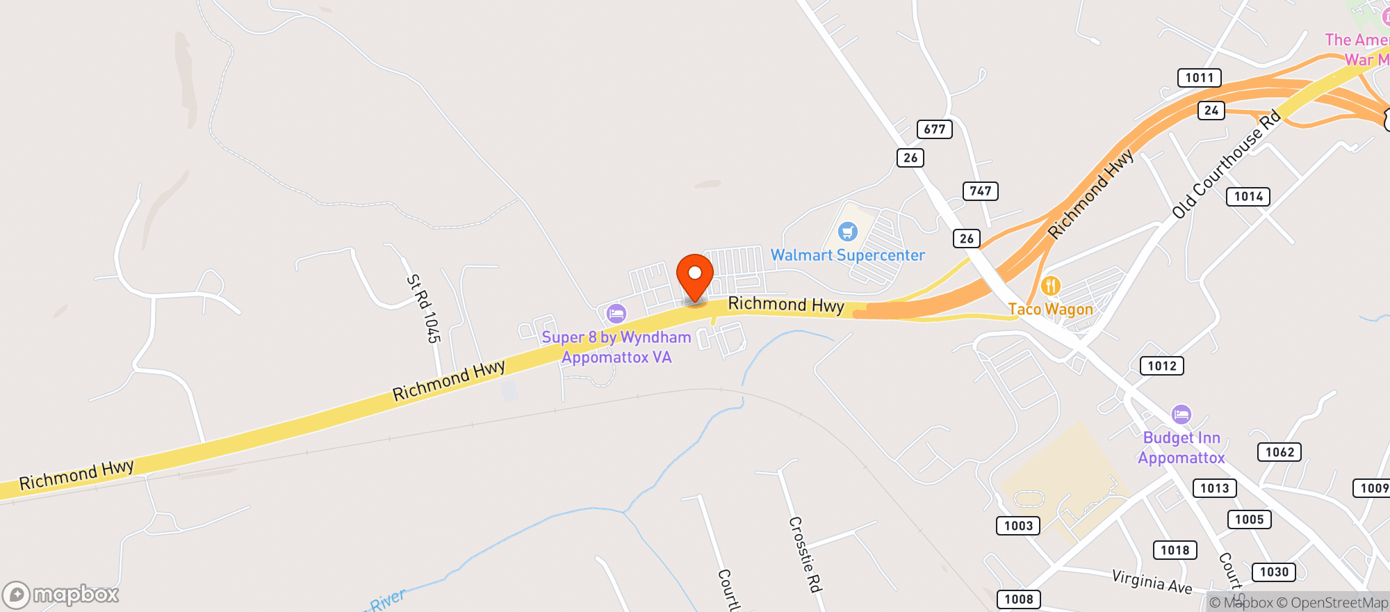 Map showing Express Lane