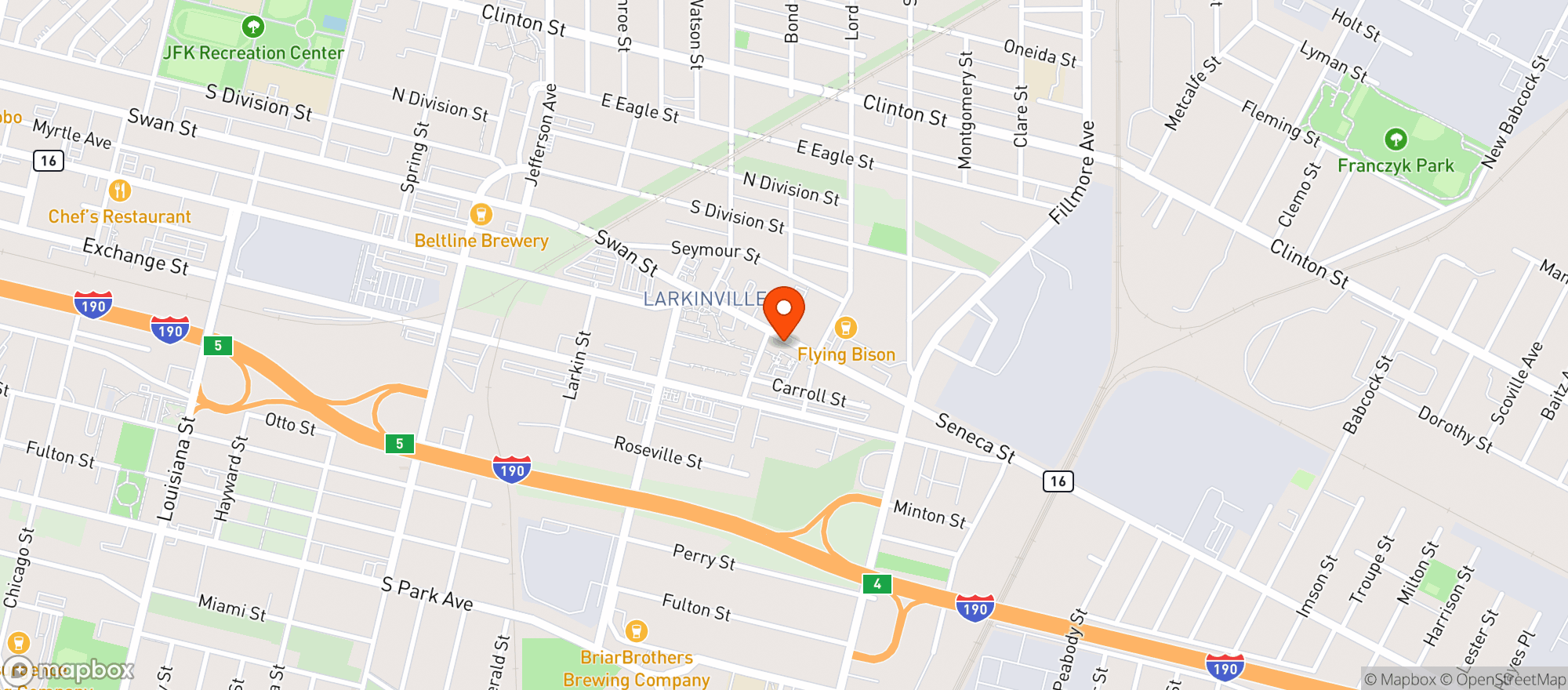 Map showing Magic Bear Beer Cellar