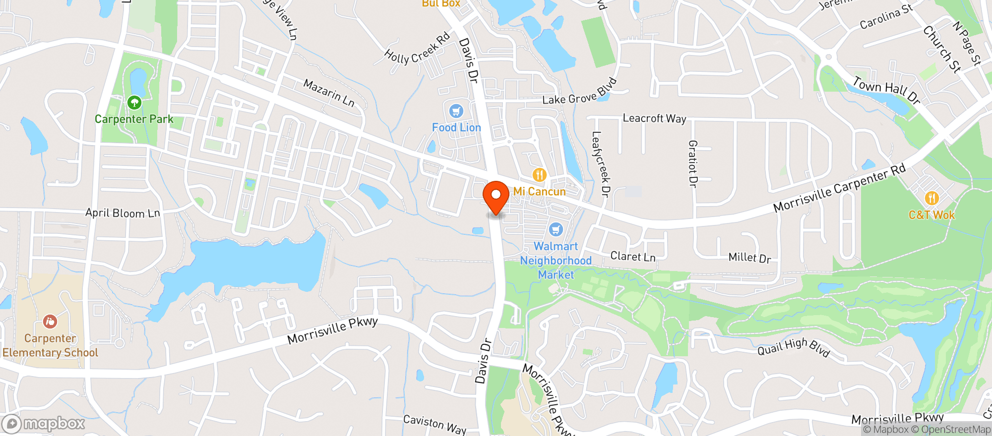 Map showing Walmart Neighborhood Market
