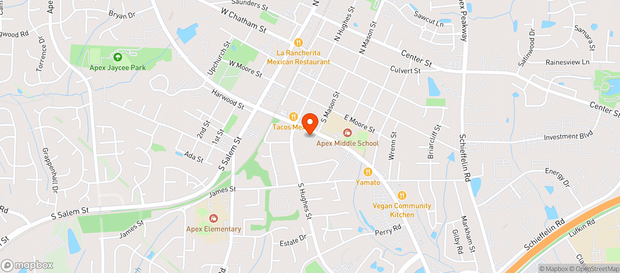 Map showing Lucky 55