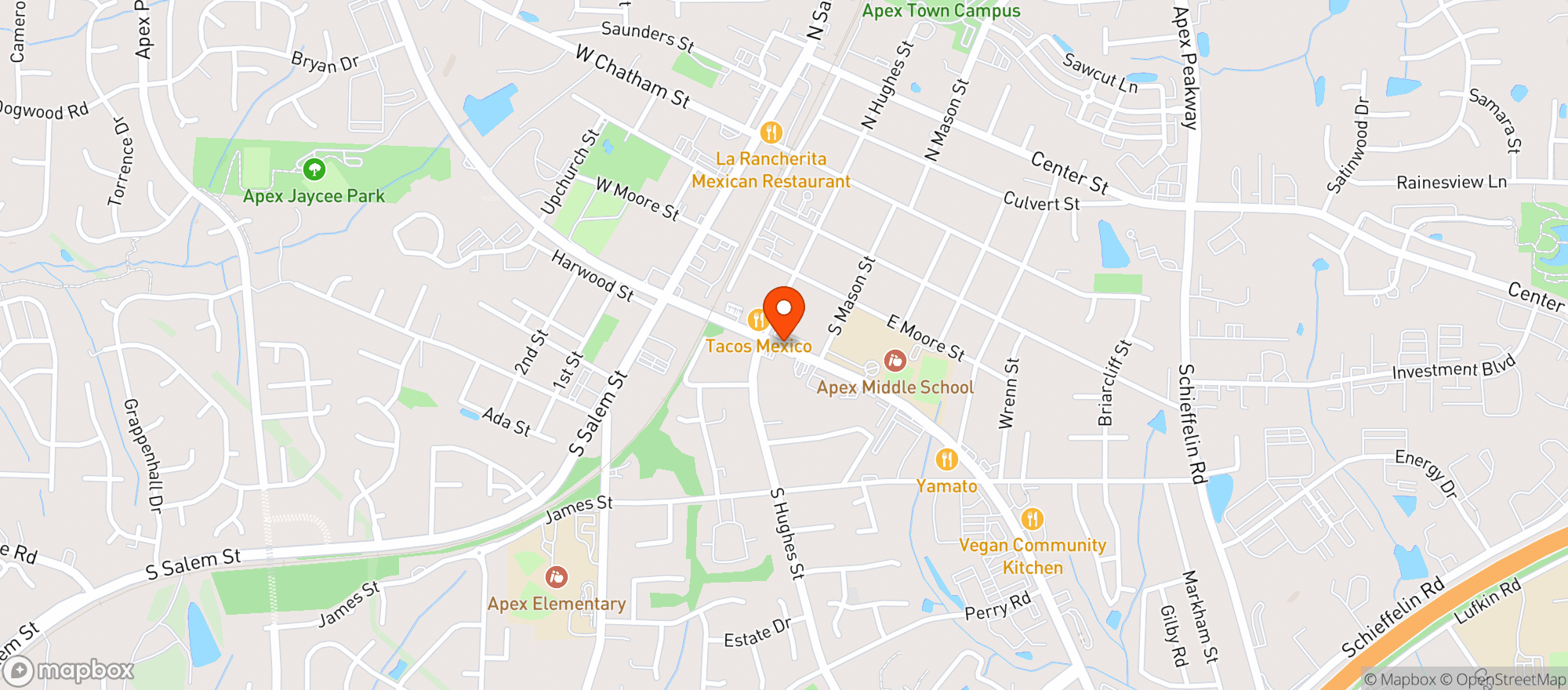 Map showing Compare Foods