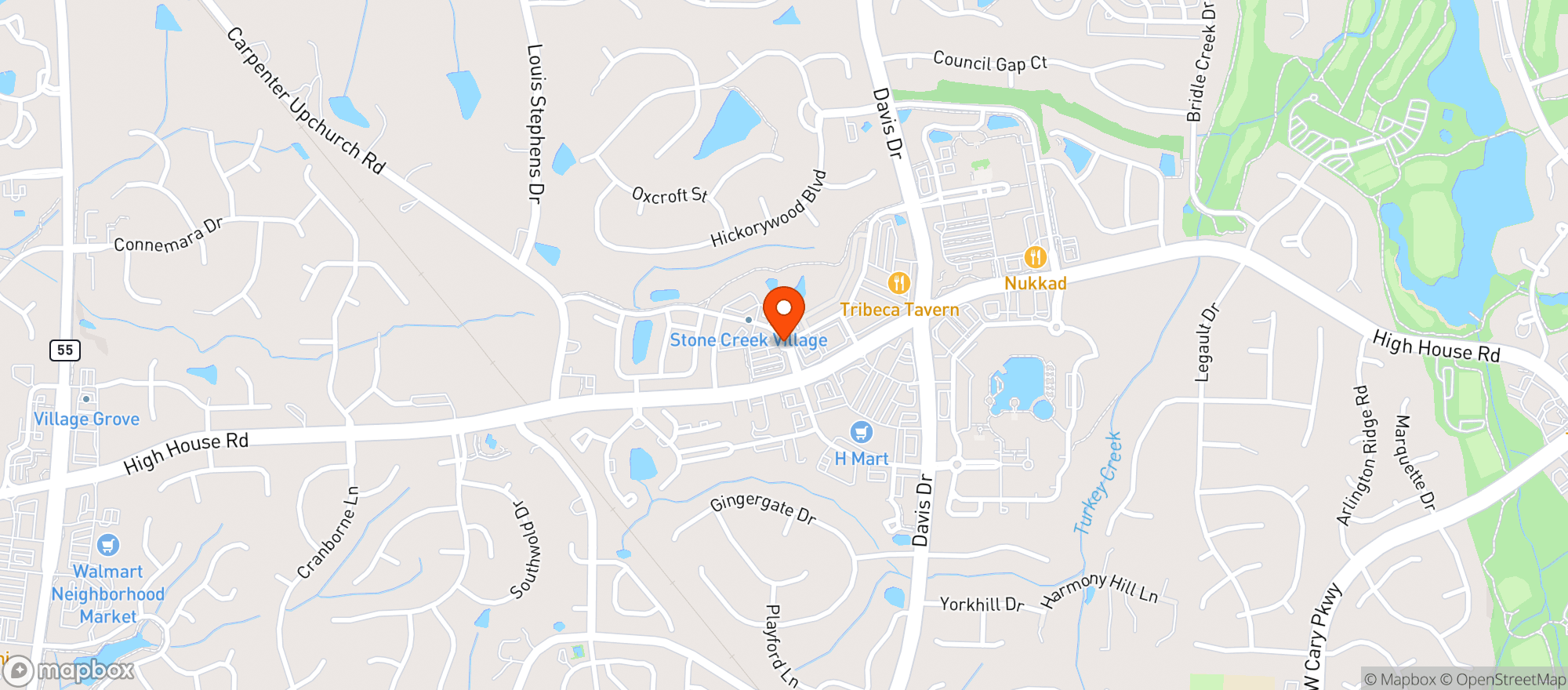 Map showing Harris Teeter