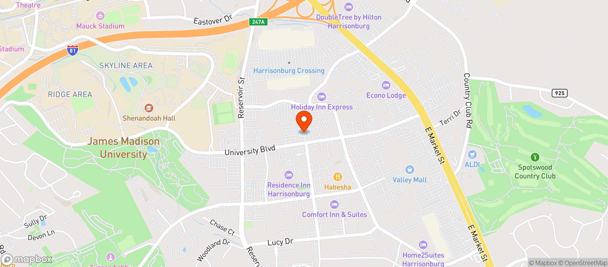 Map showing Buffalo Wild Wings Gril #3739