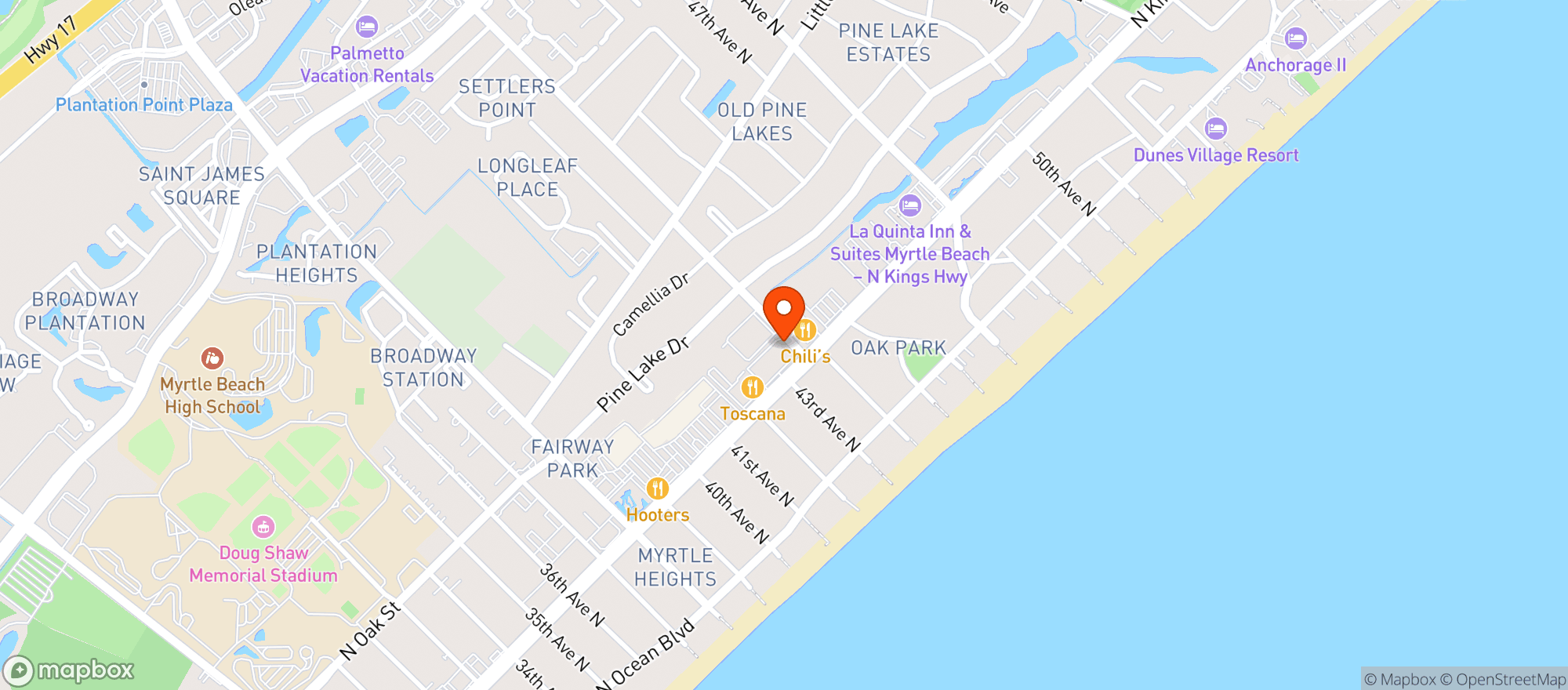 Map showing 44th & King