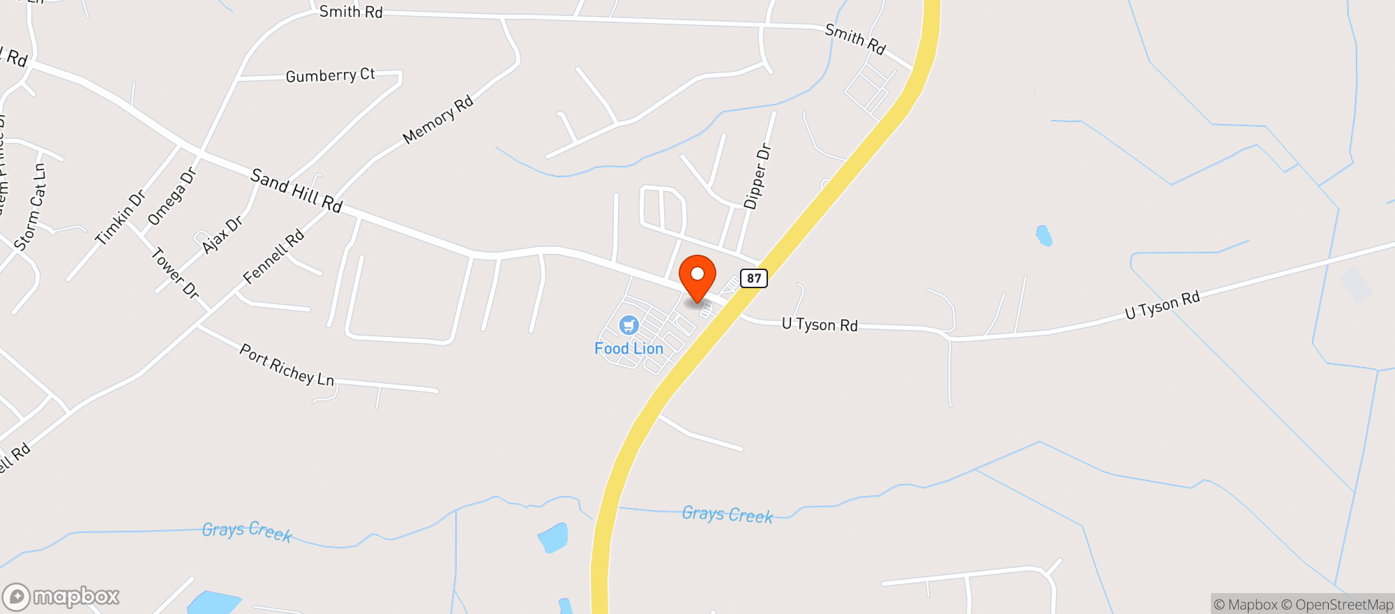 Map showing Pmg - Gray S Creek