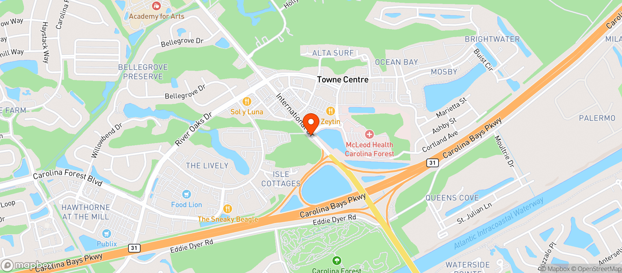 Map showing Lowe S Foods #240 (myr)