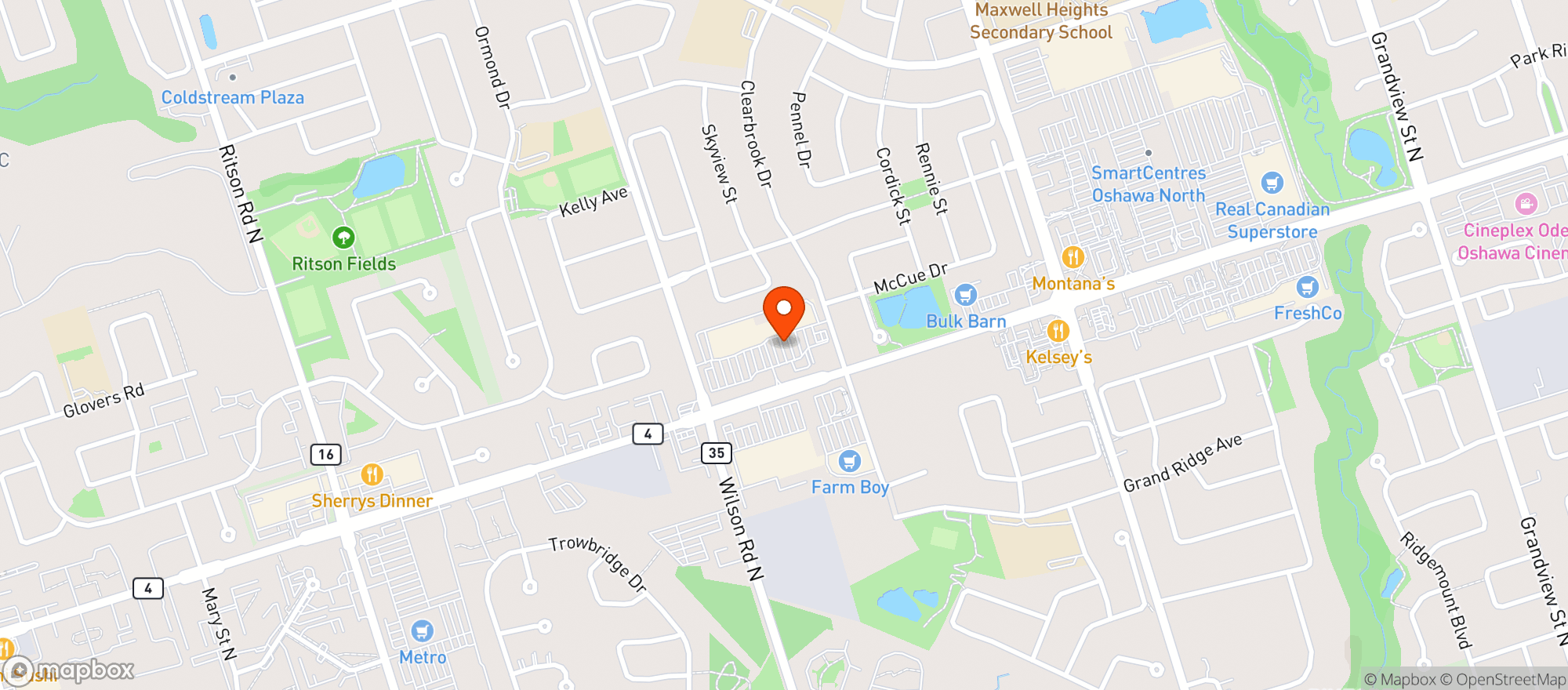 Map showing Sobeys 925