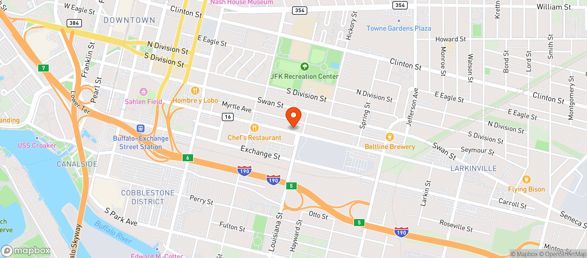 Map showing Di Tondo Tavern