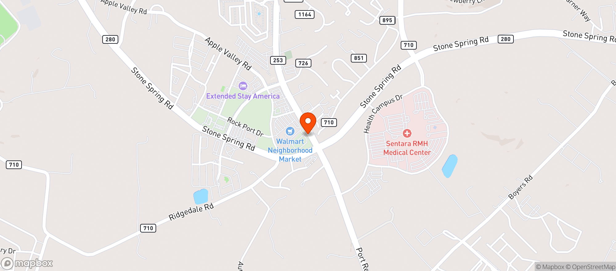 Map showing Walmart Neighborhood Market
