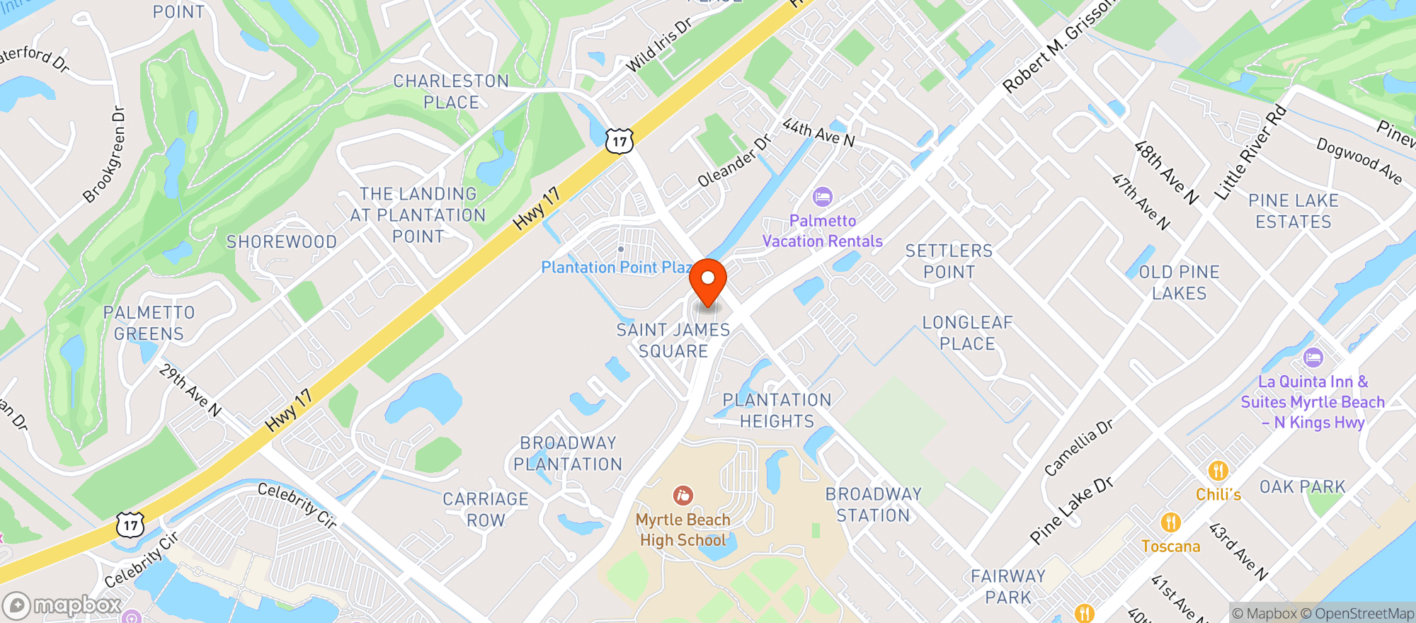 Map showing Lekker Eats