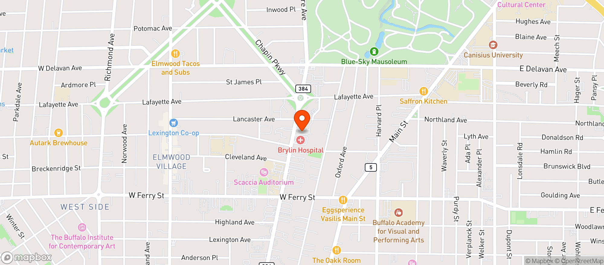 Map showing Tacos Community & Beer