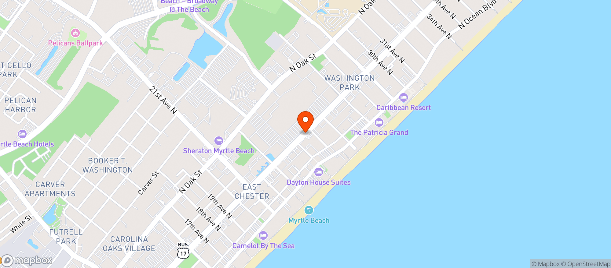 Map showing Sea Mart