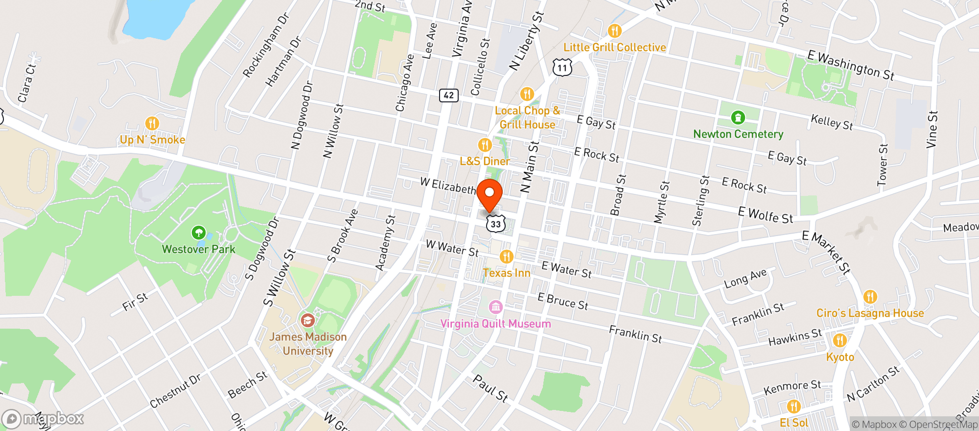 Map showing Capital Ale House
