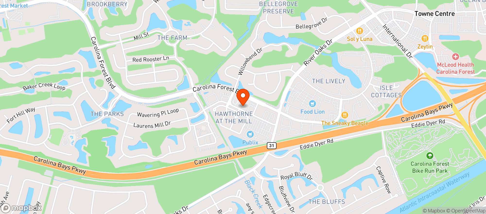 Map showing Publix