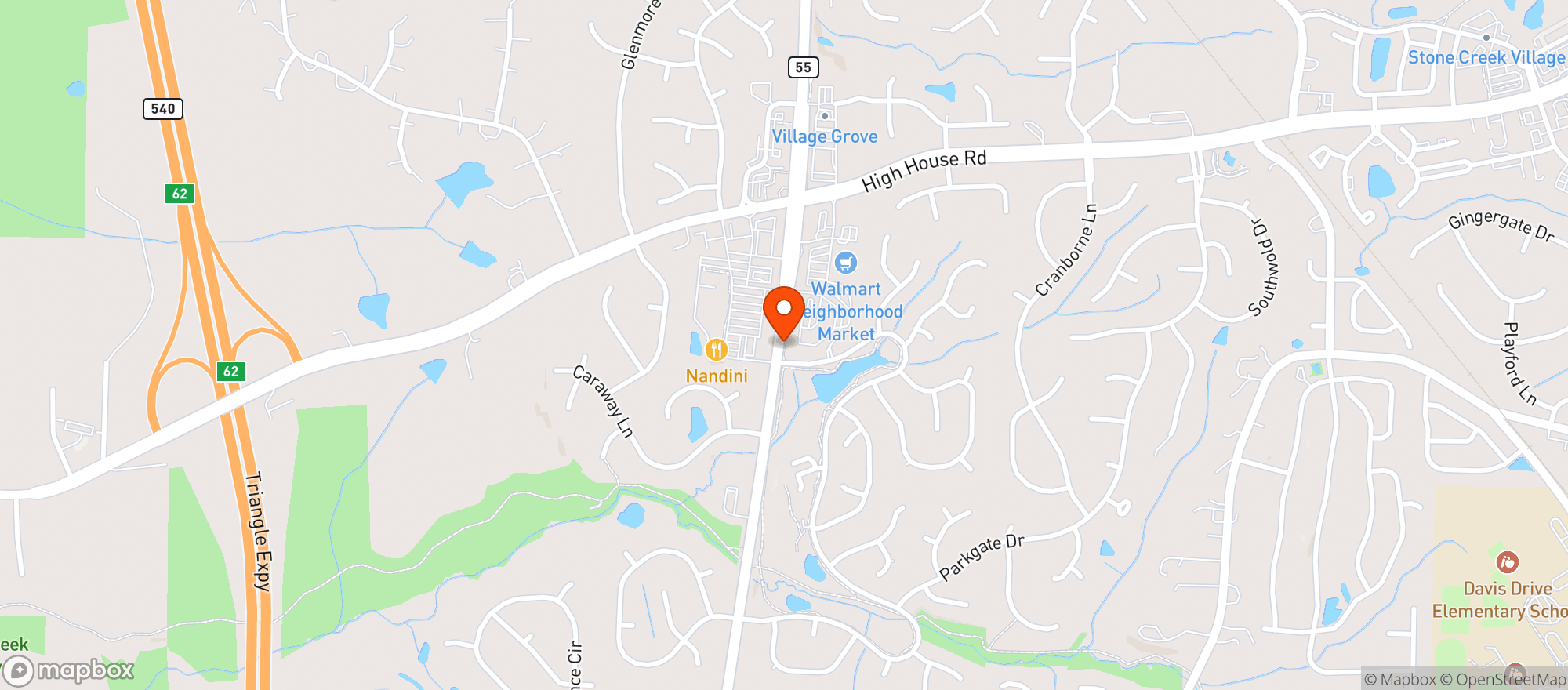 Map showing Walmart Neighborhood Market