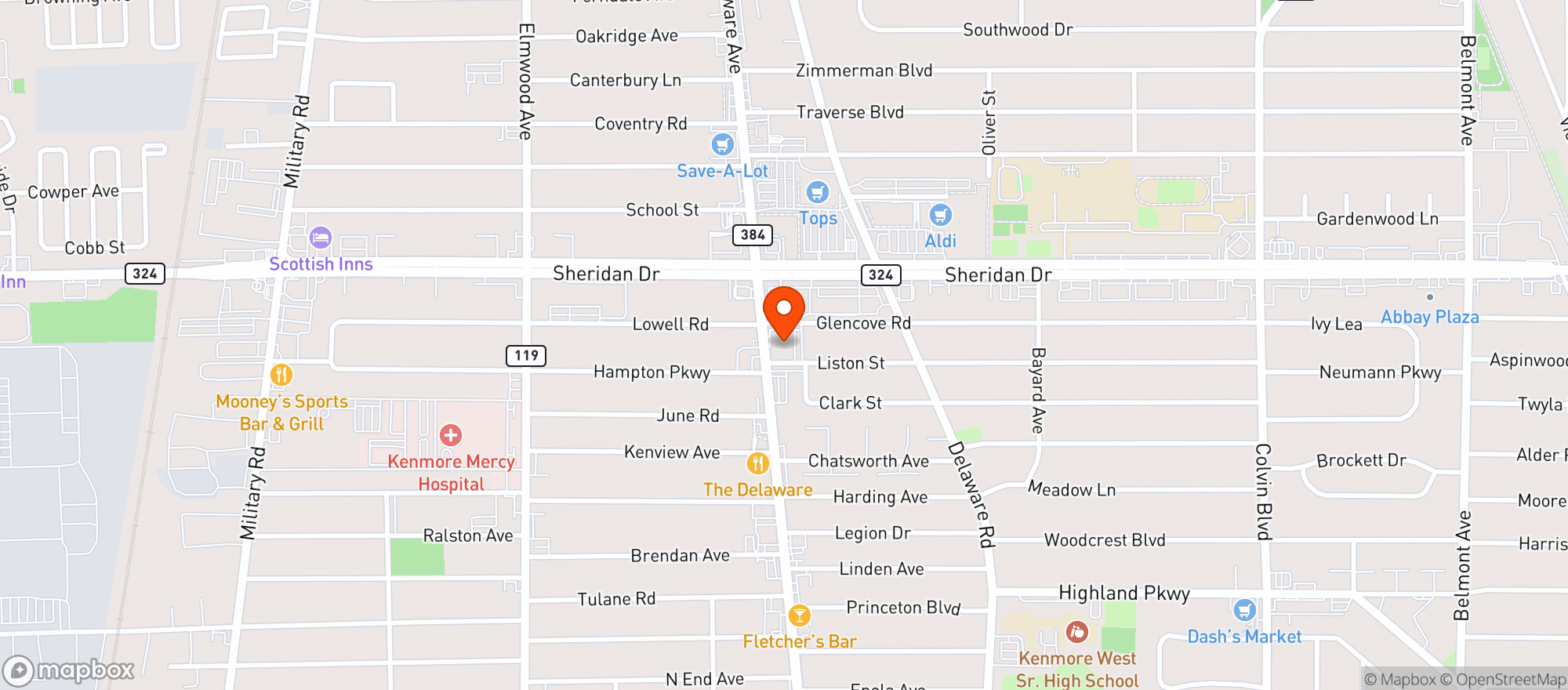 Map showing AOG Cigars Inc
