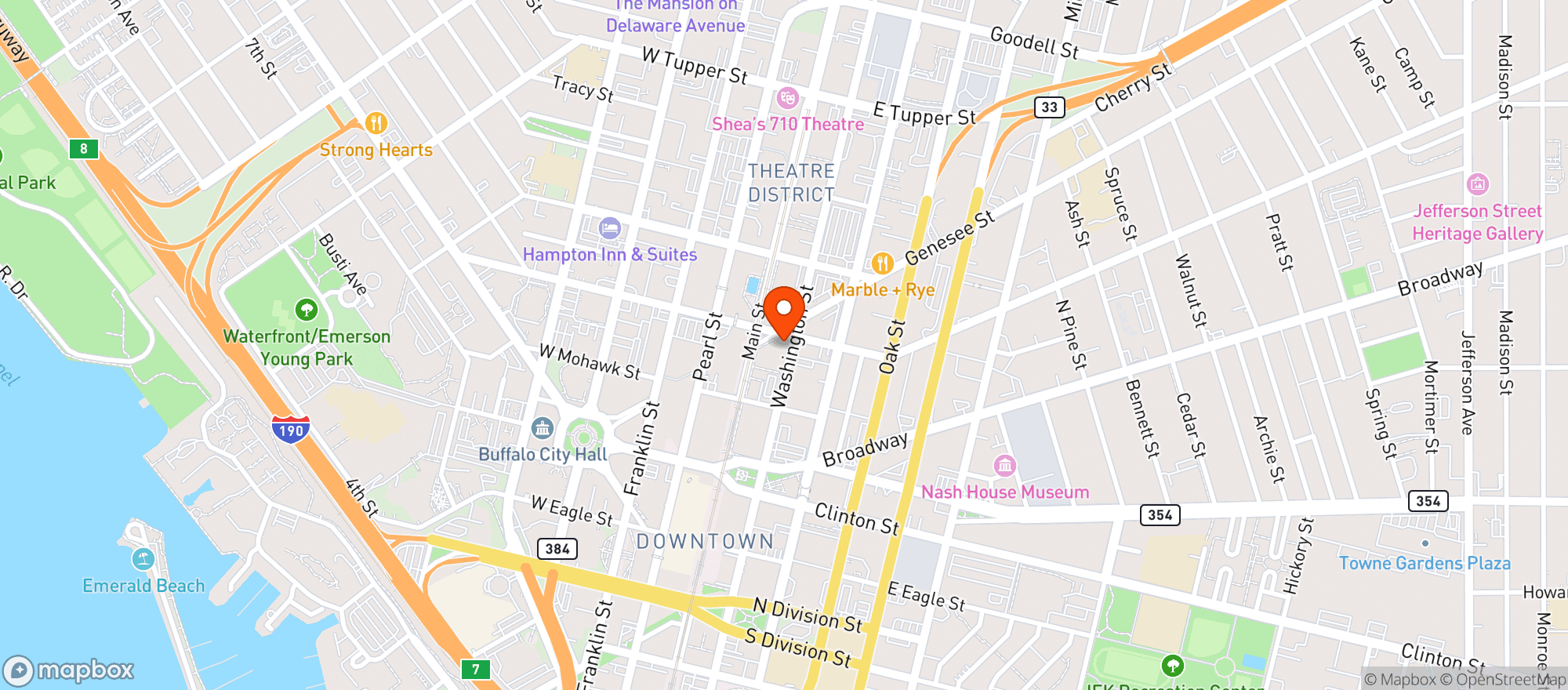 Map showing Street Light Brasserie