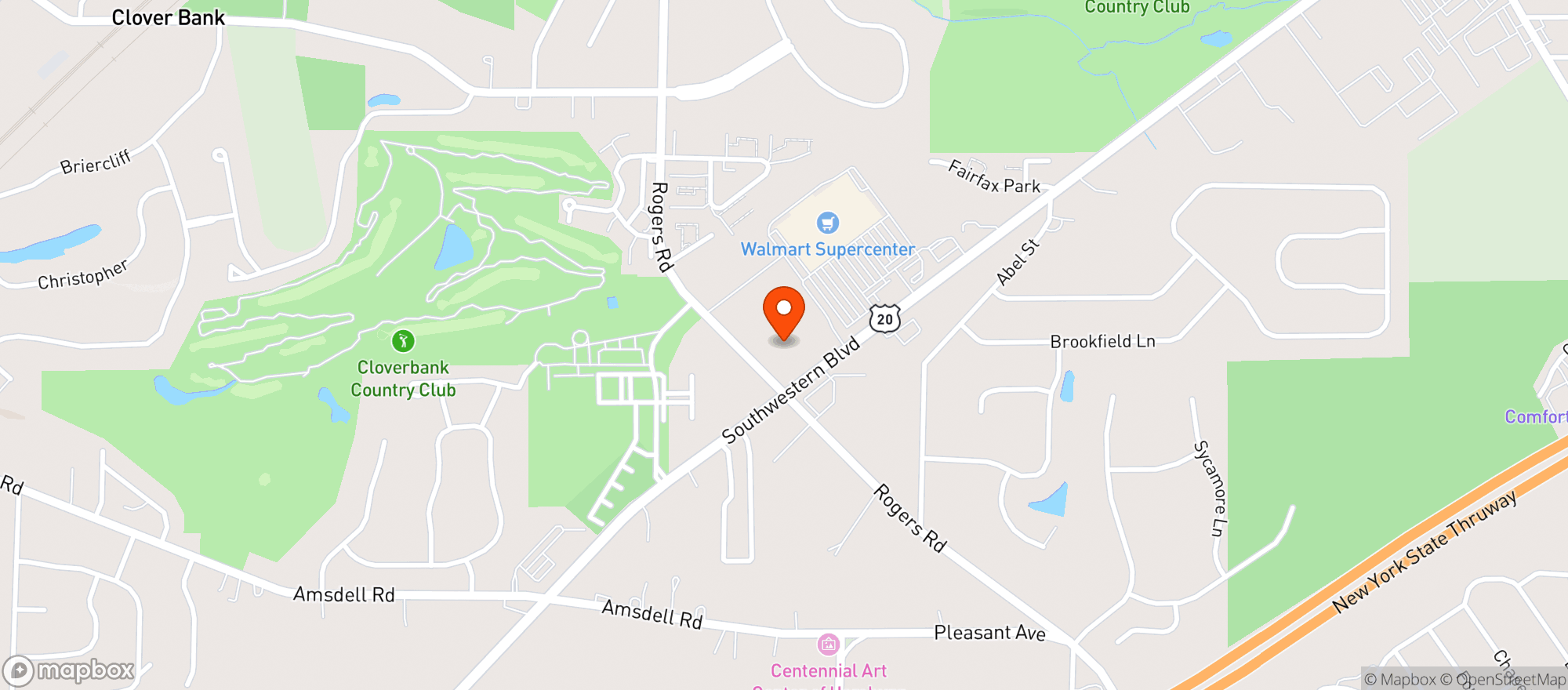 Map showing Brierwood Wine & Spirits Shoppe