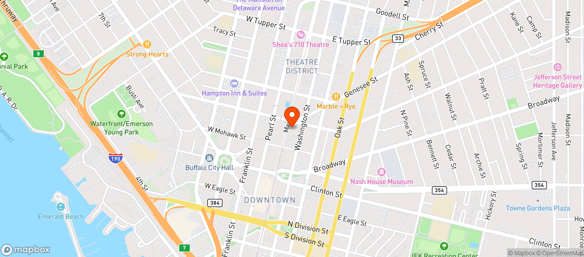 Map showing FATTEY BEER CO. BUFFALO