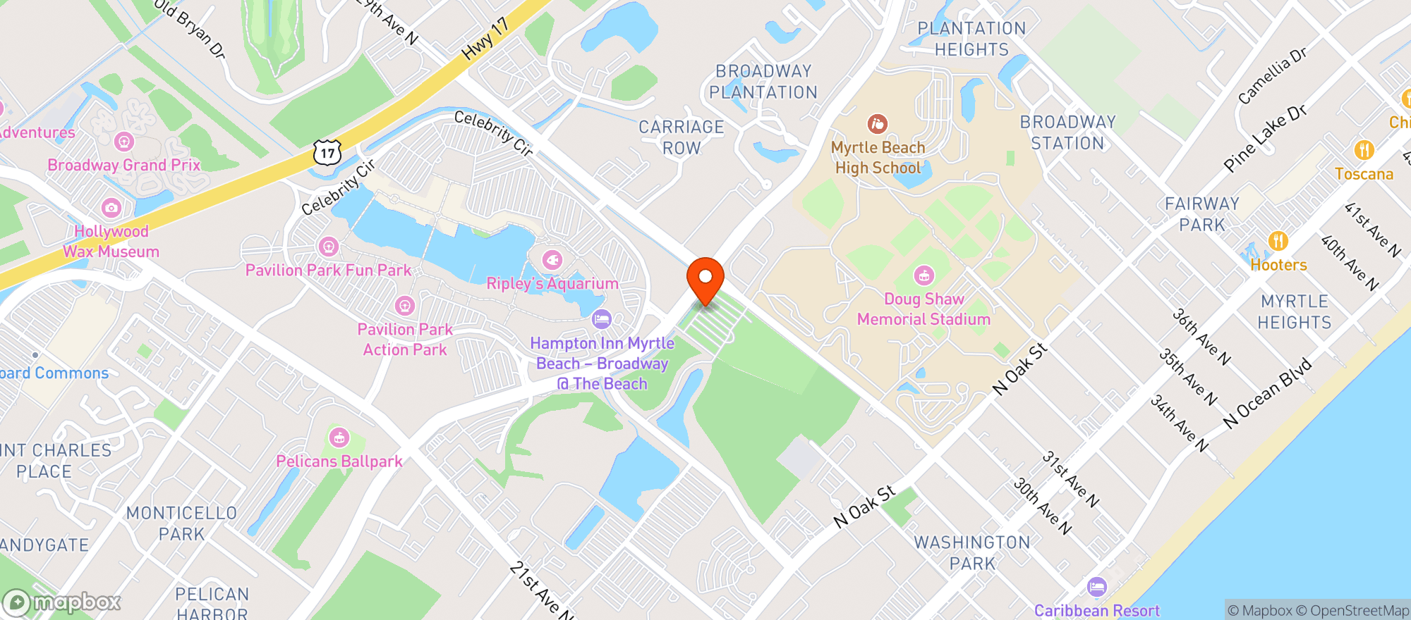 Map showing Topgolf