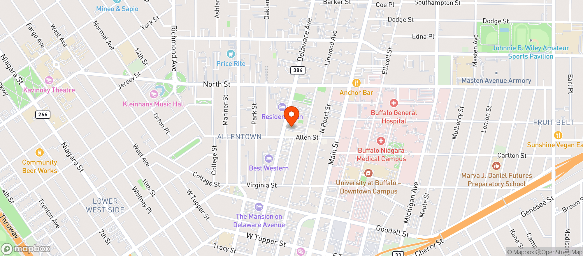 Map showing Angeline
