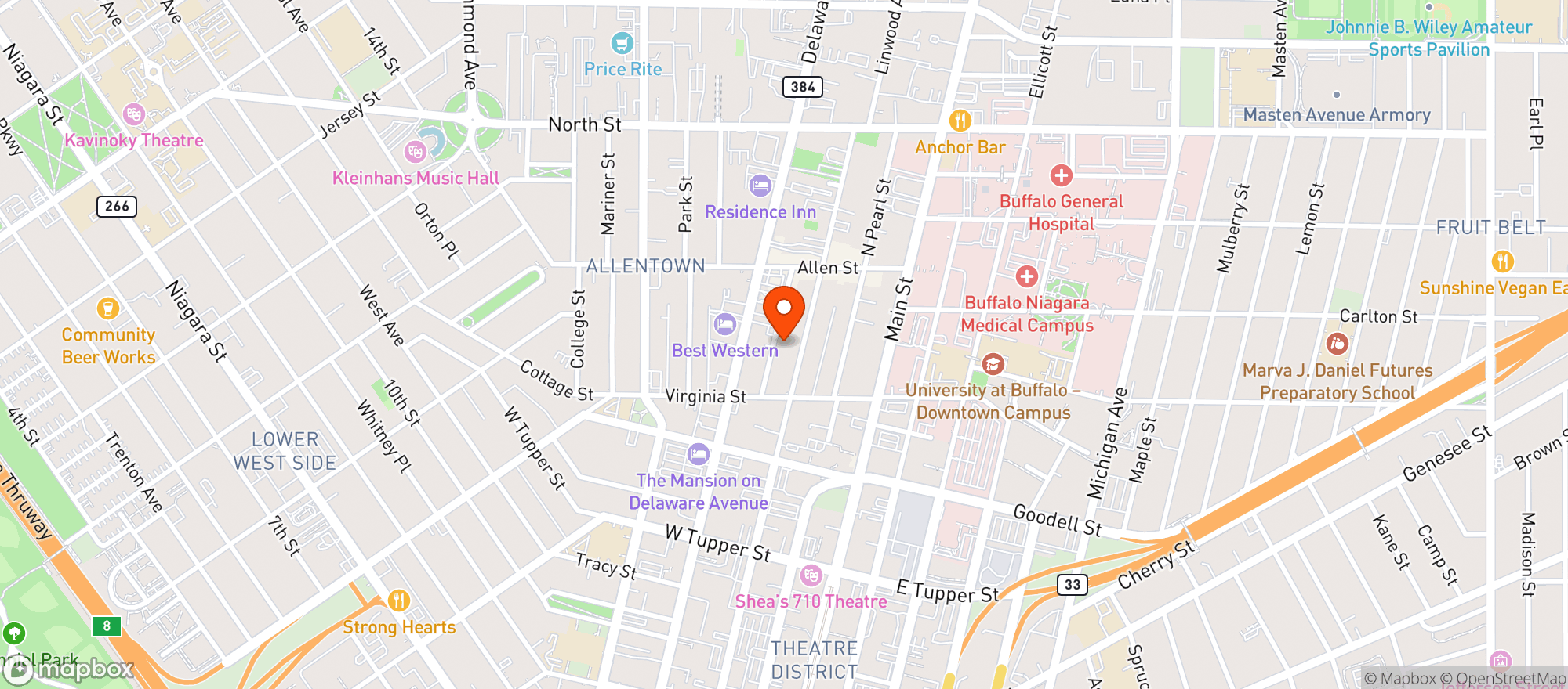 Map showing Fat Bobs Smoke House