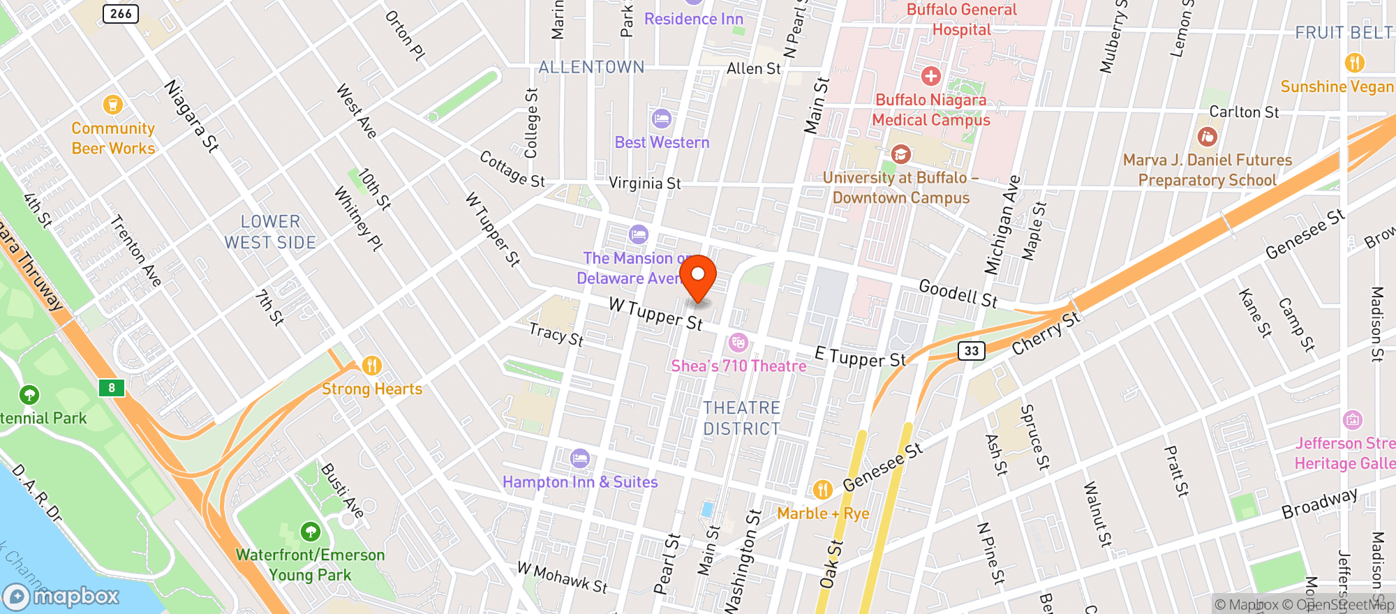 Map showing Quenelle