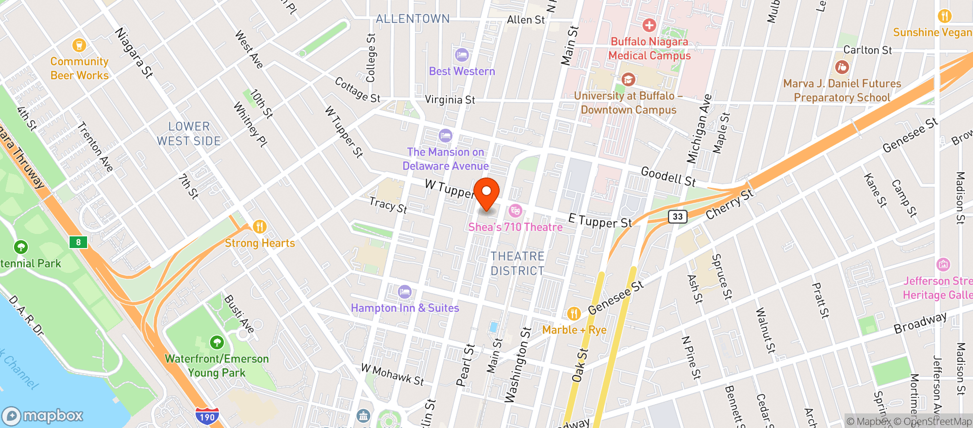 Map showing Fresh Catch Poke Co