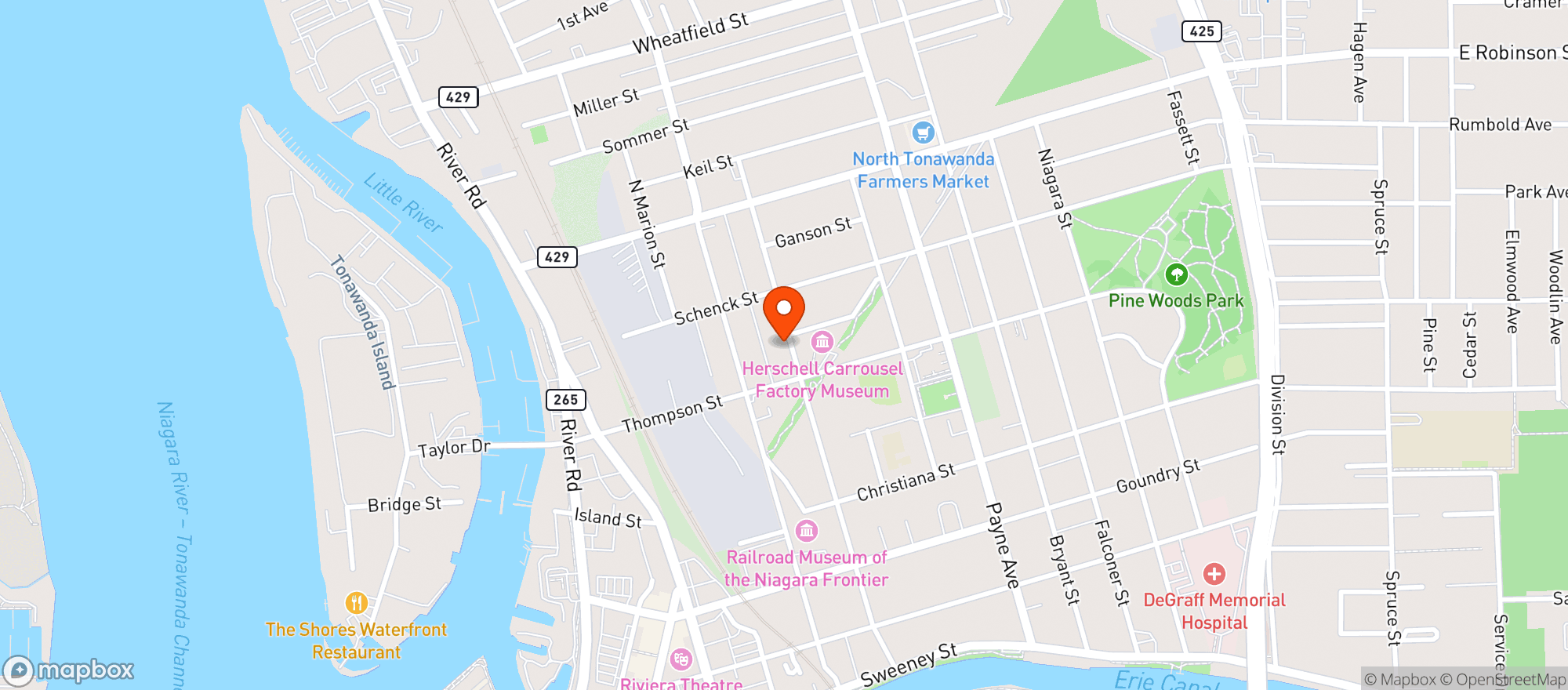 Map showing Renaissance Club