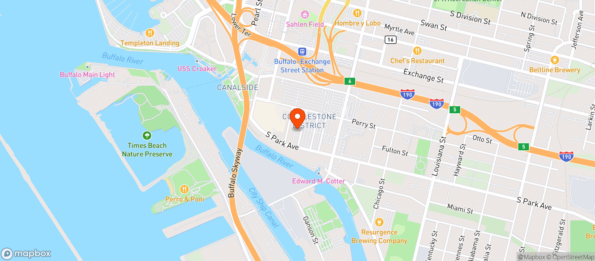 Map showing Helium Comedy Club