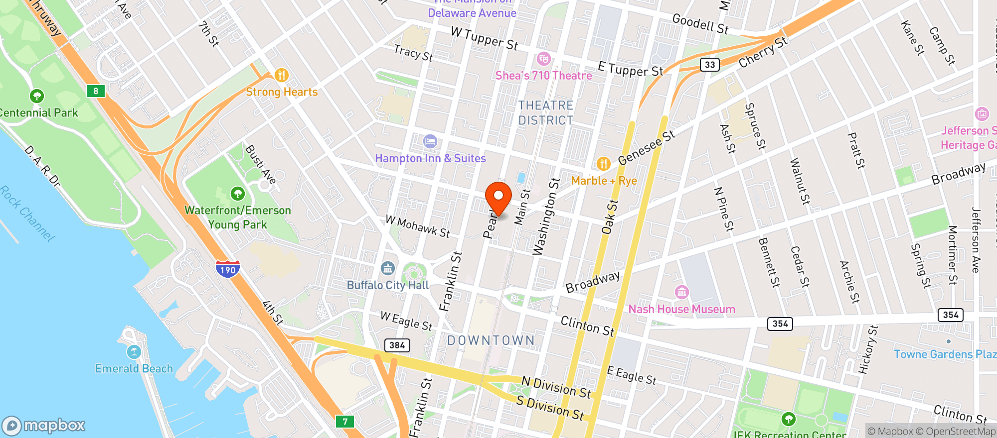 Map showing Hyatt Regency #buffa