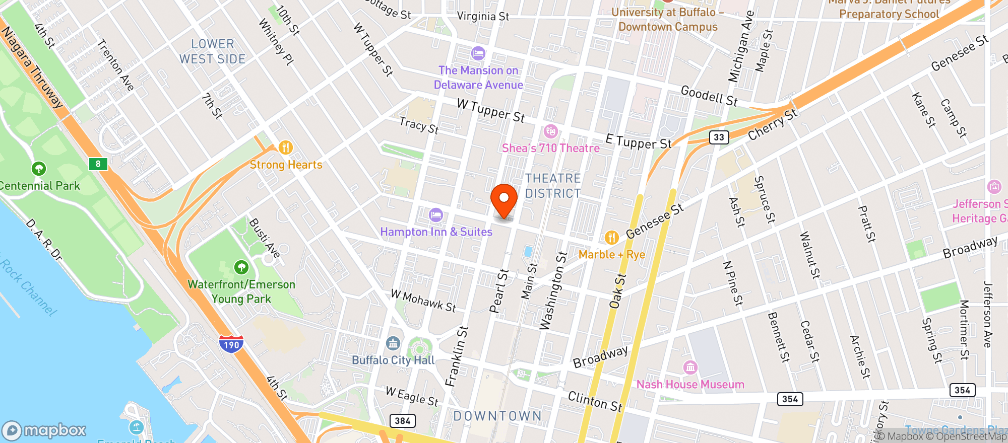 Map showing Bada Bing Sports Bar & Grill