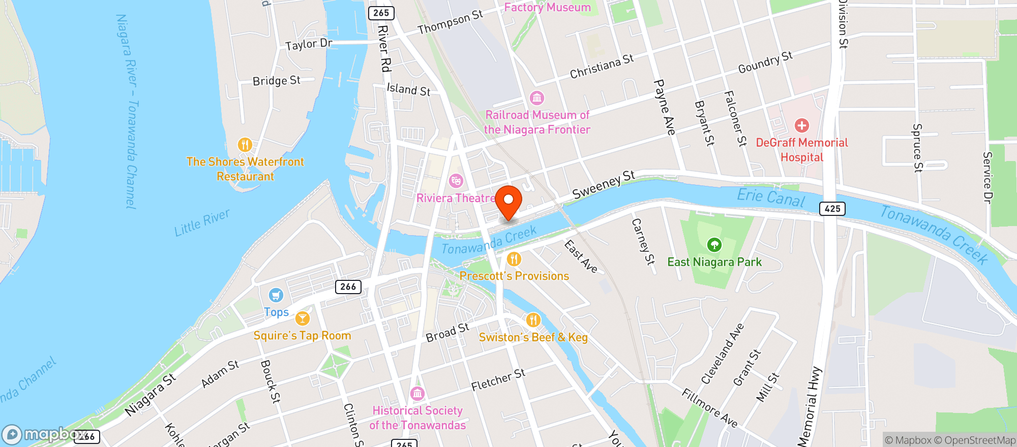 Map showing Dockside Inn