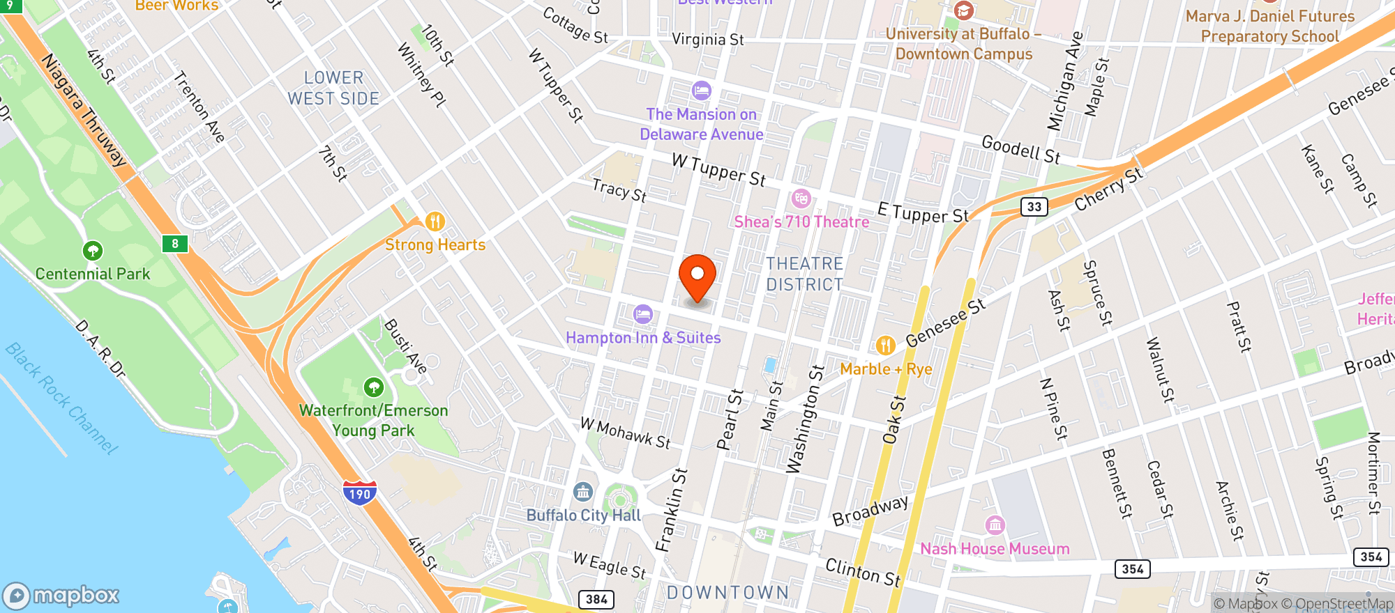 Map showing Rec Room