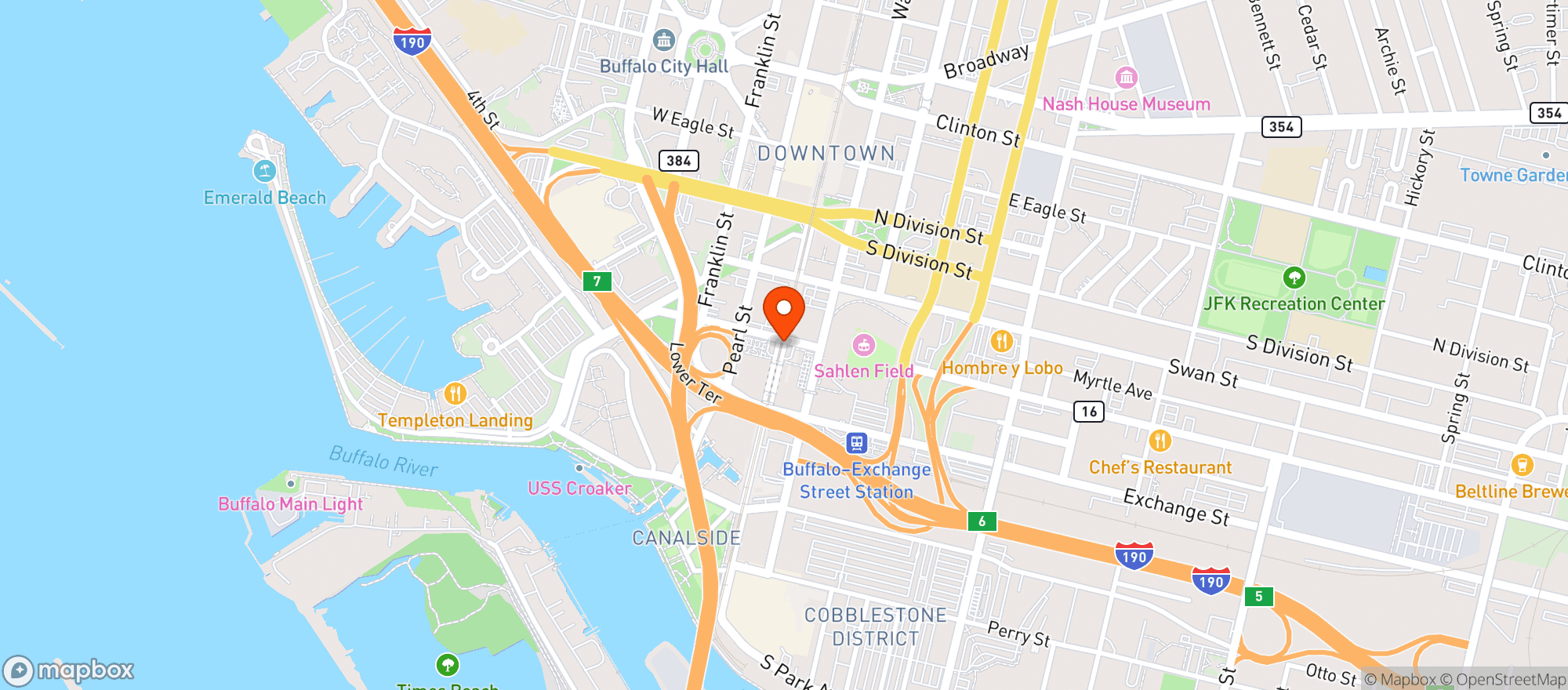 Map showing Marriott Hotels & Resorts