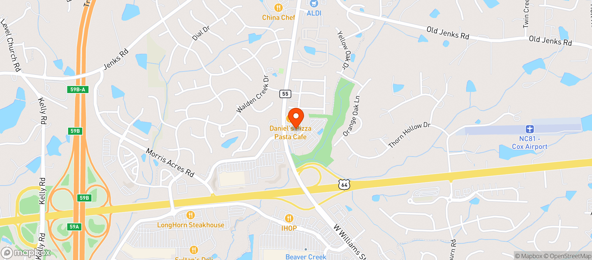 Map showing Circle K 2723795 (w Williams)