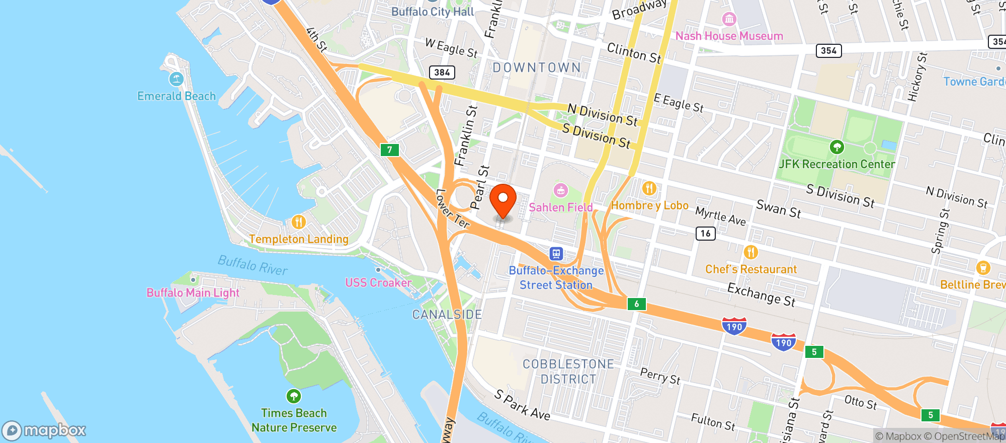 Map showing Pizza Plant Italian Pub - Canalside
