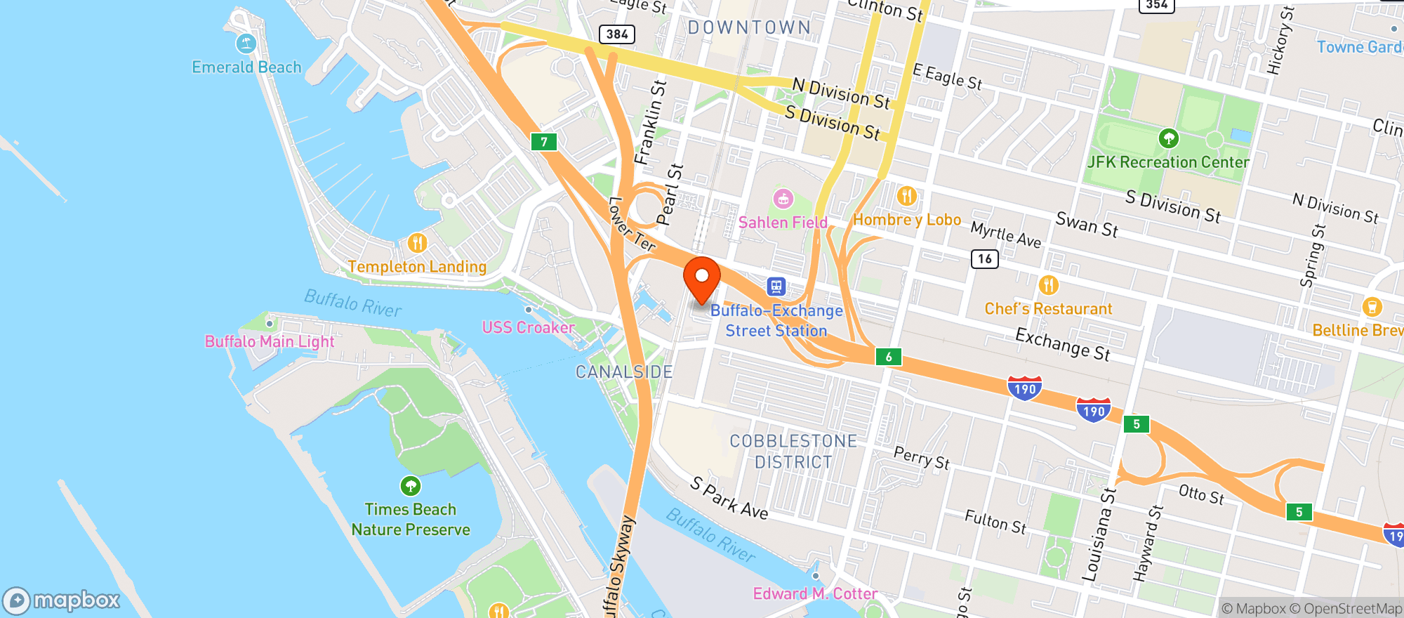 Map showing Courtyard By Marriott #bufdt