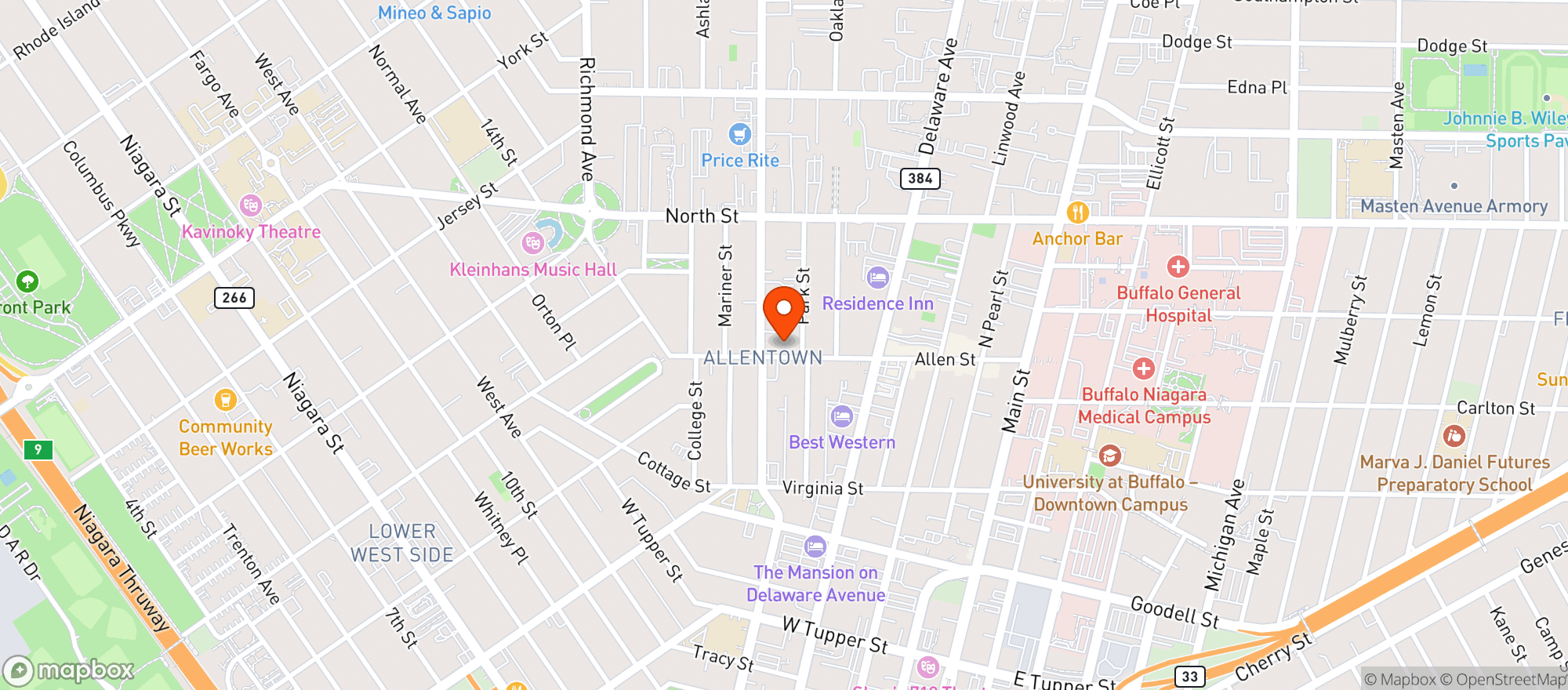 Map showing Allen Burger Venture