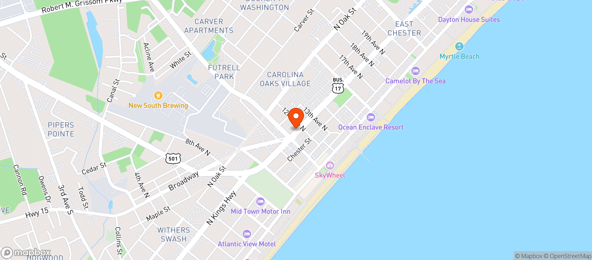 Map showing CIRCLE K #8111 (MYR)