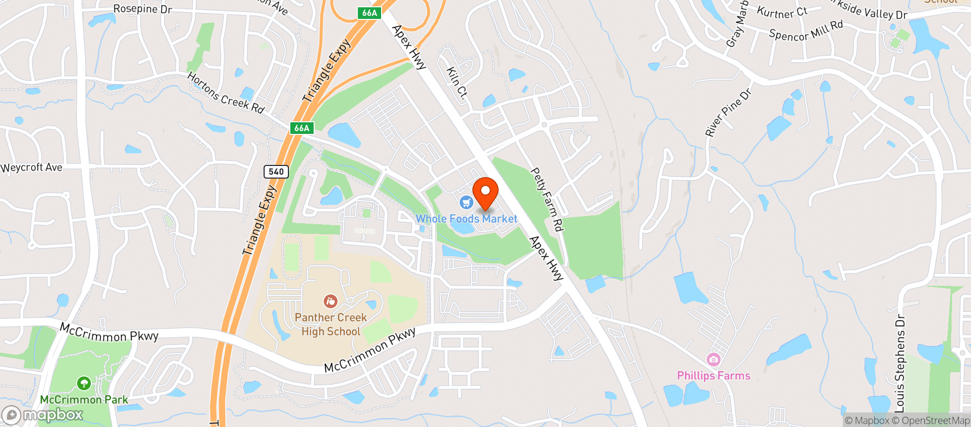 Map showing WHOLE FOODS MARKET
