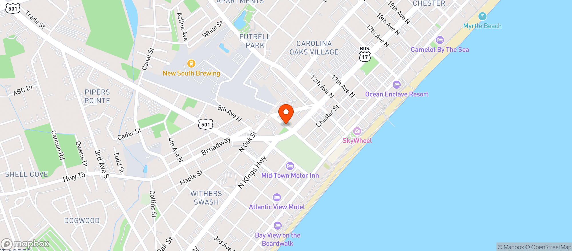 Map showing Boteco Vip Latin Bar & Cuisine