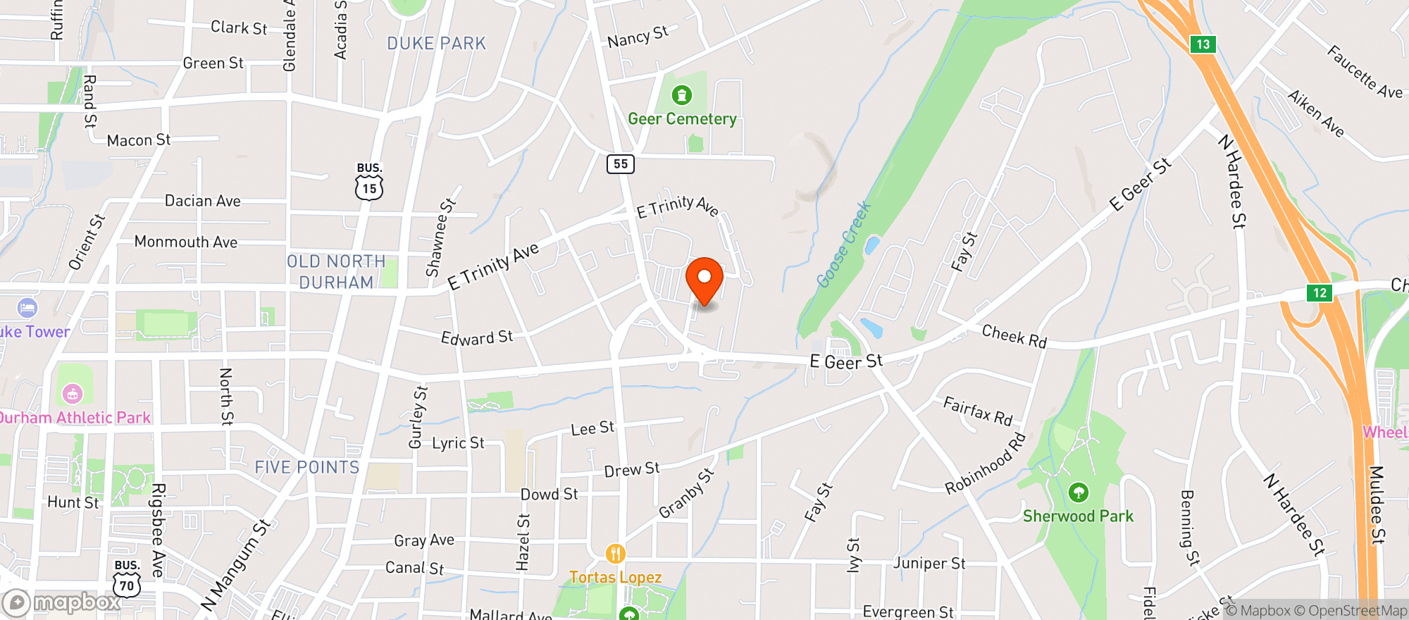 Map showing Inner City Youth & Boxing Center