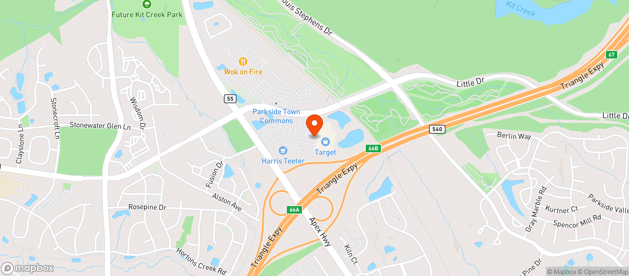 Map showing Target