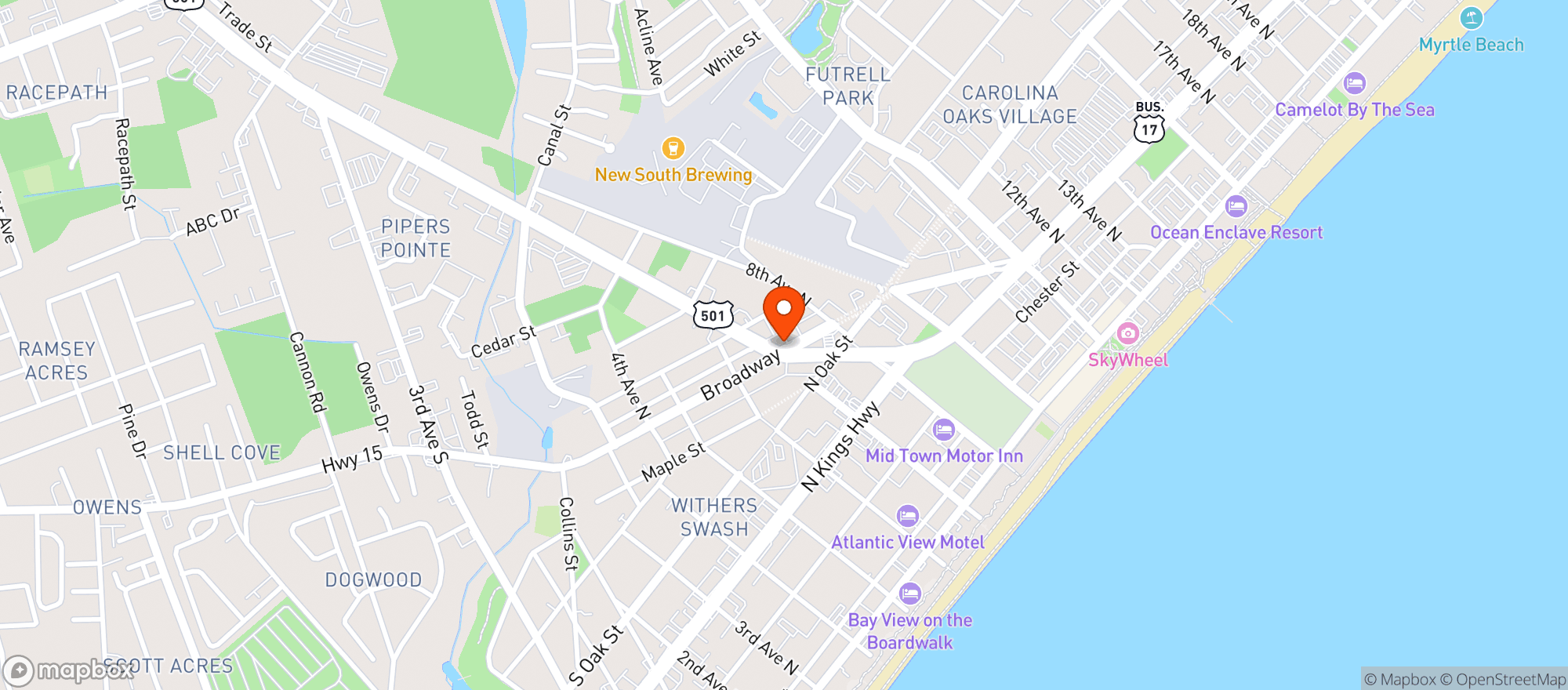 Map showing Gator Tails