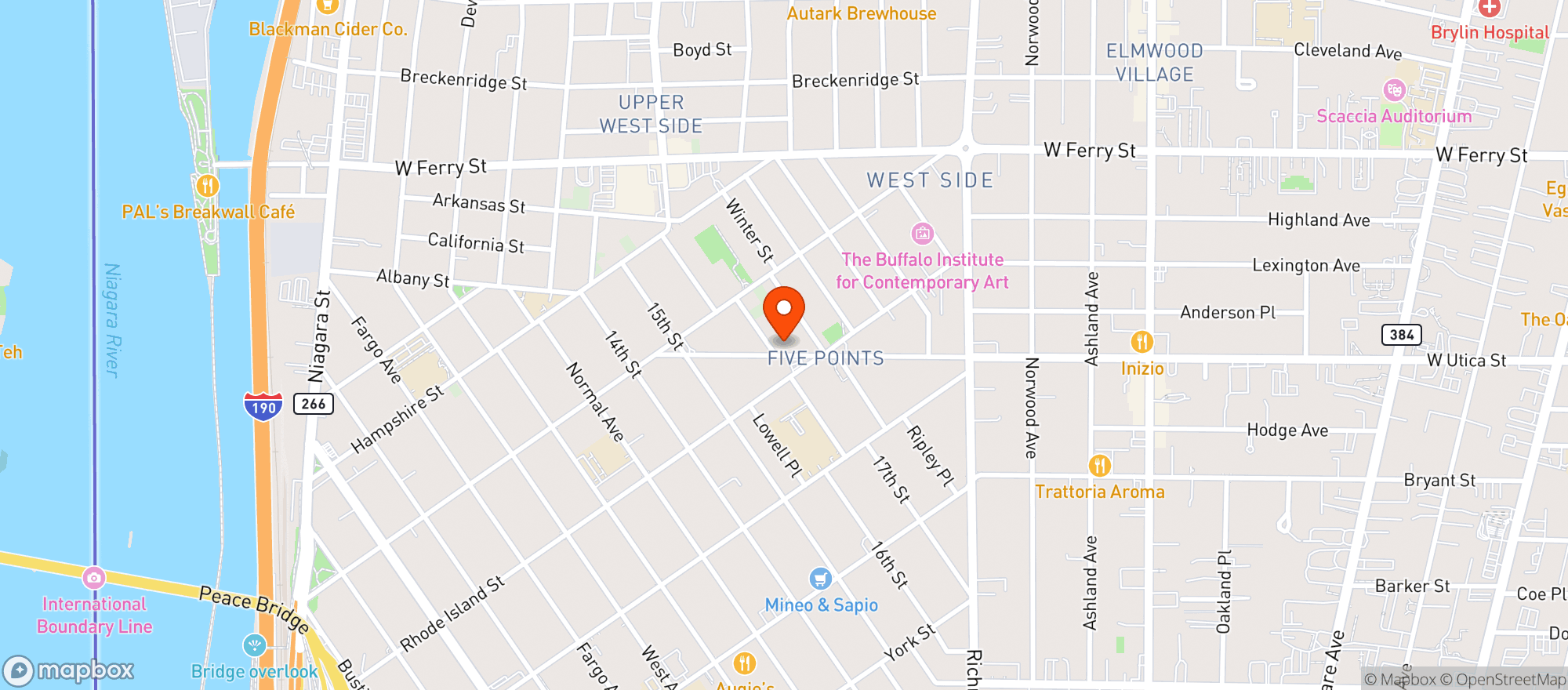 Map showing Extra Extra