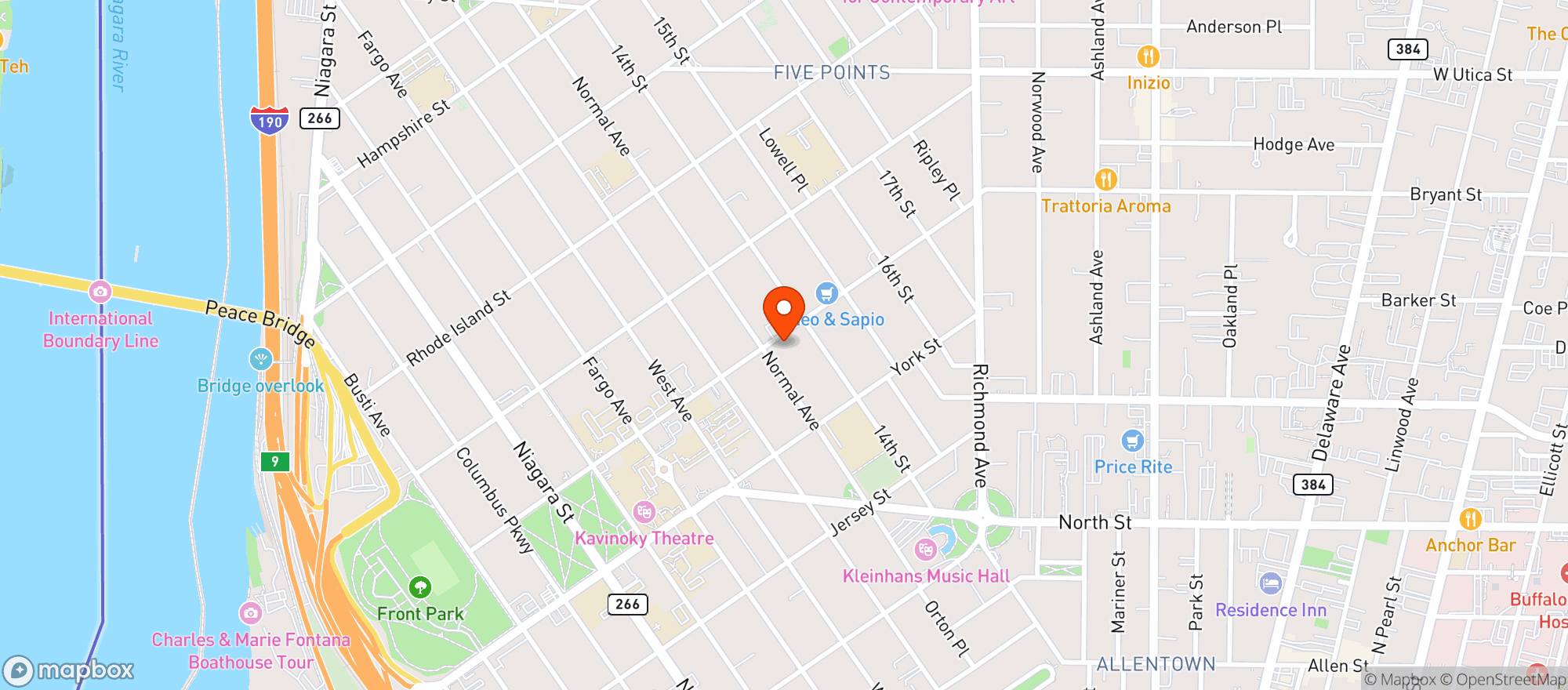 Map showing Southern Junction